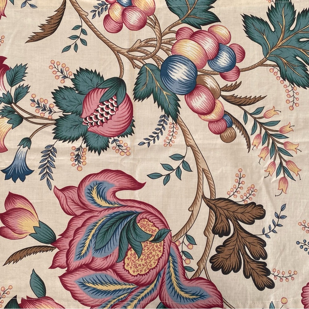 Waverly Fabric Homemade Floral Dining Table Runner in Multicolor Print